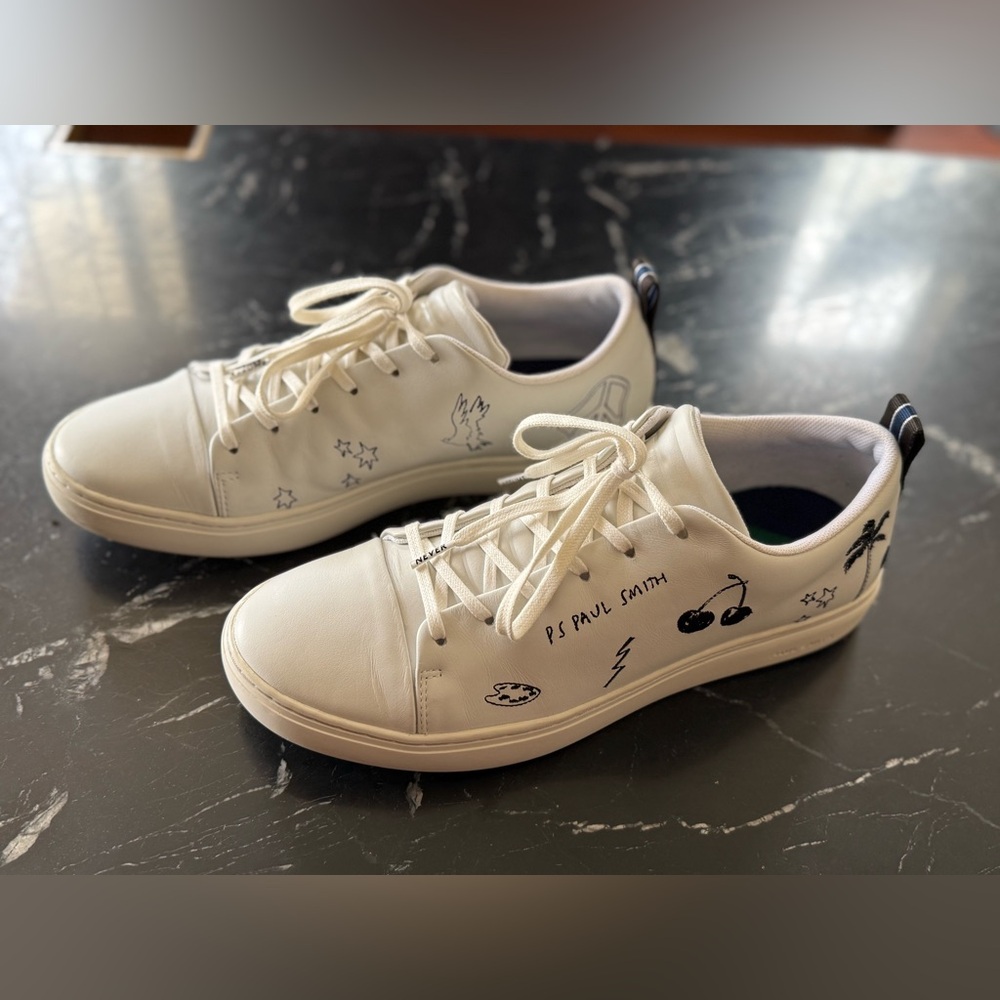 PS Paul Smith White Sneakers with Graphic Details